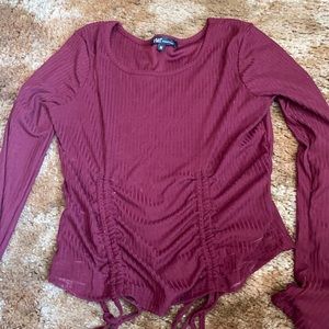 Long sleeve burgundy shirt